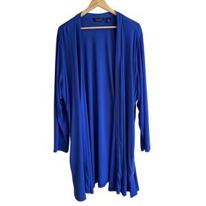 Susan Graver Every Day Liquid Knit Duster with Snap Detail 3X